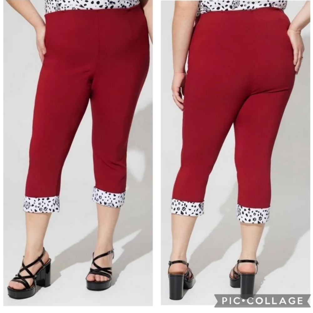 Disney Villains Cruella Capri Skinny Bengaline Pull On Pant